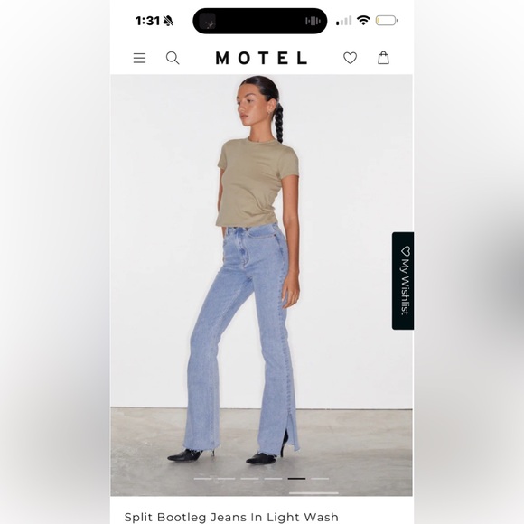motel rocks bootleg split jeans - Picture 7 of 7